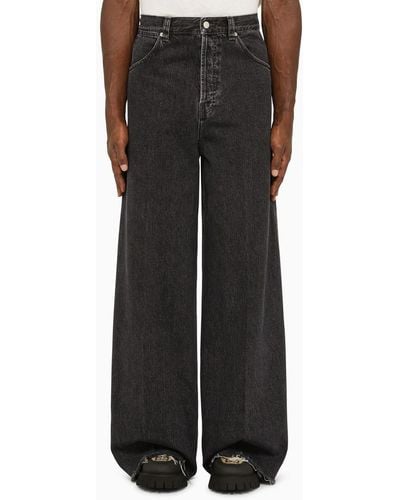 Gucci Denim Wide-leg Jeans - Black