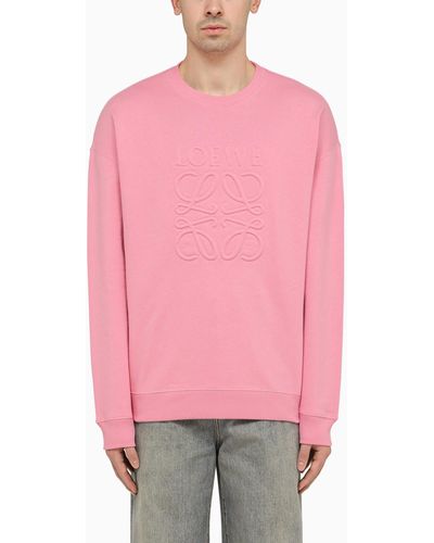 Loewe Luxury Relaxed Fit Sweatshirt In Cotton - Pink