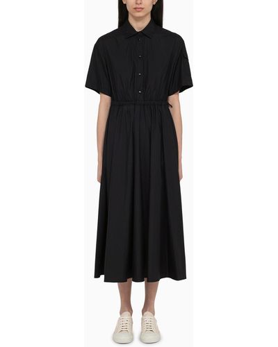Moncler Nylon Midi Chemisier Dress - Black