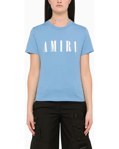 Amiri T-shirt girocollo con logo - Blu