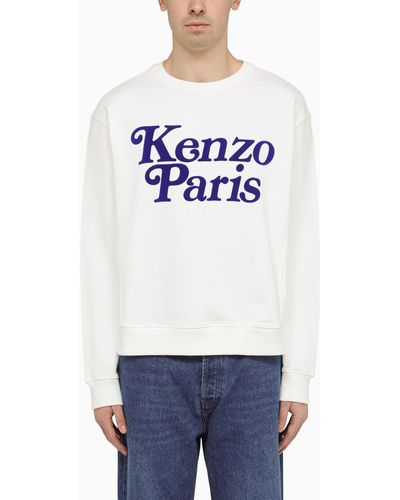 KENZO White Crewneck Sweatshirt With Logo