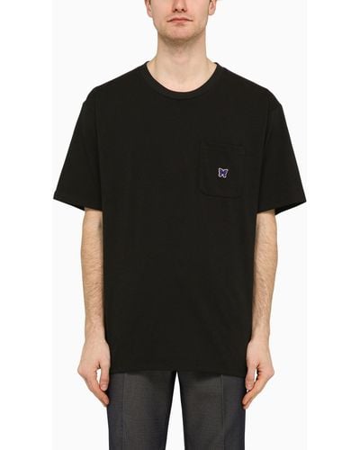 Needles Crew-Neck T-Shirt With Embroidery - Black