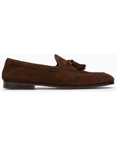 Church's Mocassino in suede con nappine - Marrone