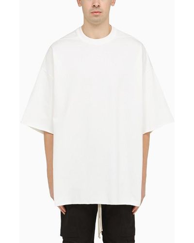 Rick Owens T-shirt oversize tommy t bianca in cotone - Bianco