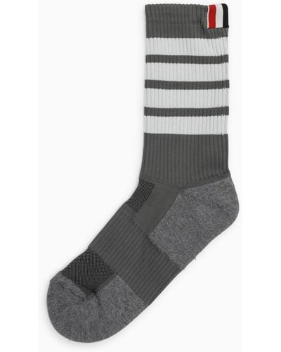 Thom Browne Grey Sports Socks