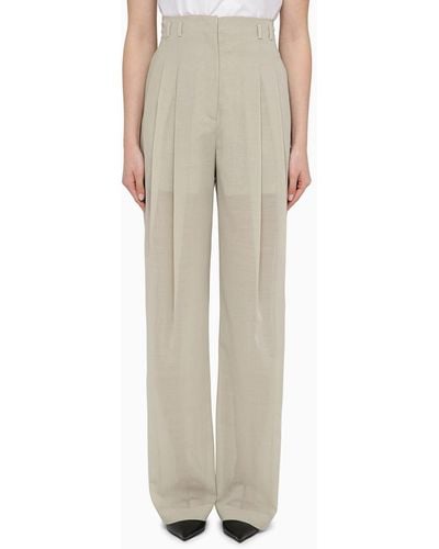 Philosophy Wool-blend Palazzo Trousers - Natural