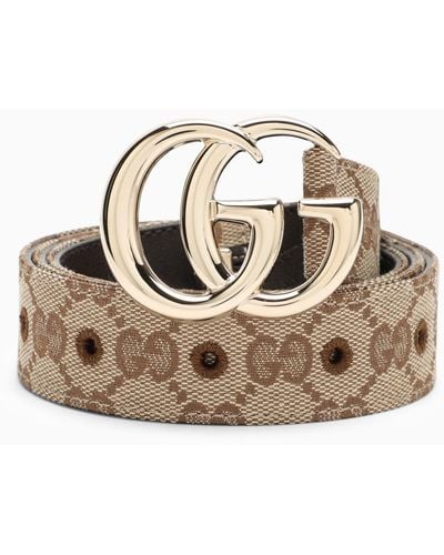 Gucci gg Marmont Thin Belt In gg Supreme - Metallic
