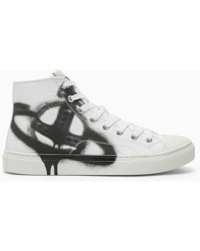 Vivienne Westwood Black/ Cotton Canvas Sneaker - Gray