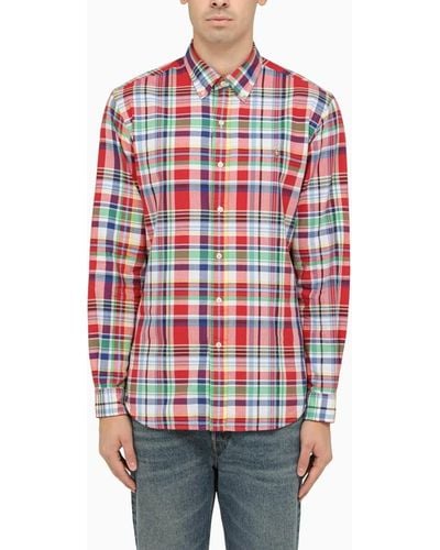 Polo Ralph Lauren Multicolorato Modello di controllo Cotton Shirt - Rosso
