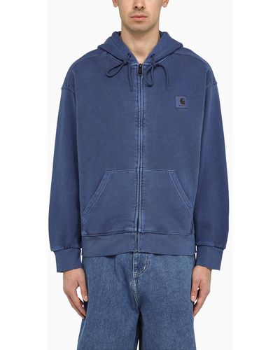 Carhartt Nelson Hooded And Zipped Sweatshirt - Blue