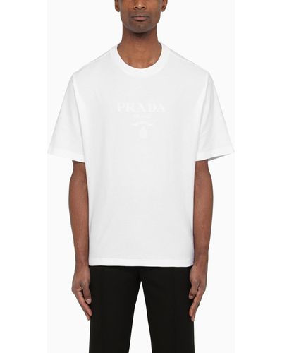 Prada Logoed Crew-neck T-shirt - White