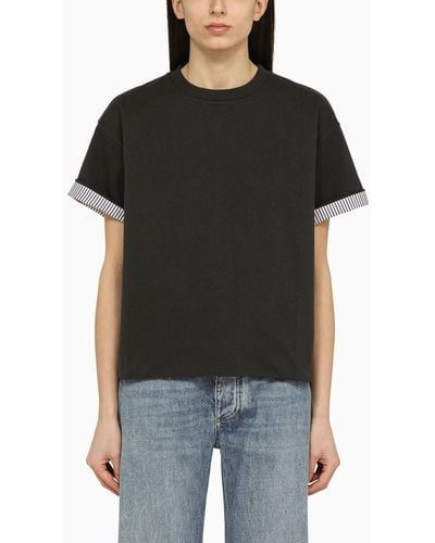 Bottega Veneta Shadow Cotton Crew-neck T-shirt - Black