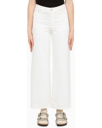 A.P.C. White Cropped Jeans