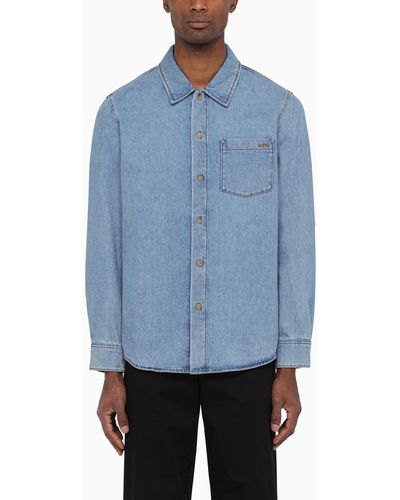 A.P.C. Denim Shirt With Embroidery - Blue