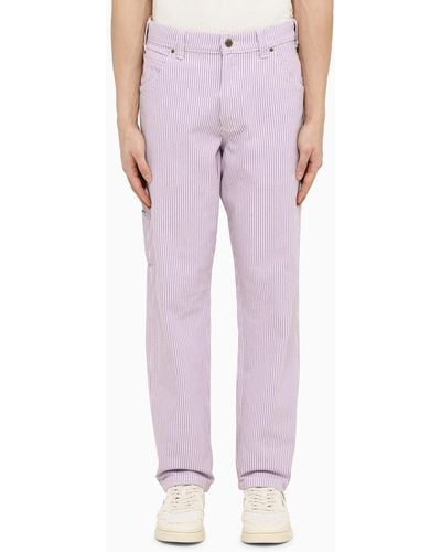 Dickies Lilac Striped Trousers - Purple