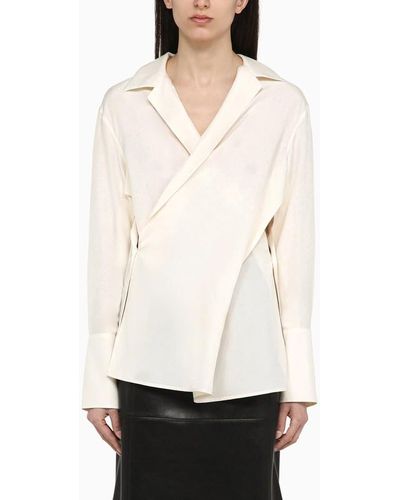 Givenchy Camicia a portafoglio écru in seta - Bianco