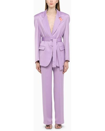Hebe Studio Lilac Suit With Belt - Purple