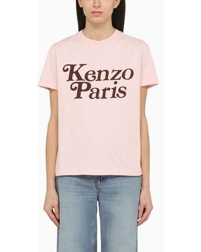 KENZO T-shirt in cotone con logo - Rosso