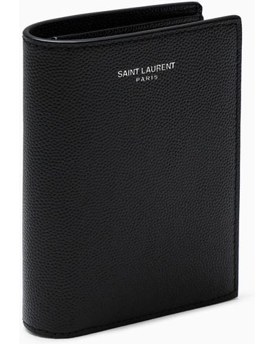 Saint Laurent Vertical Bi-Fold Wallet - Black