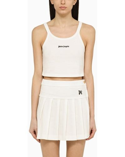 Palm Angels Cropped Top - White