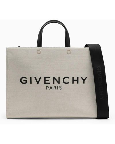 Givenchy G tote media beige in tela - Metallizzato