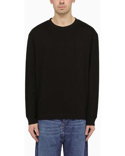 Studio Nicholson Crewneck Long Sleeves T-shirt - Black