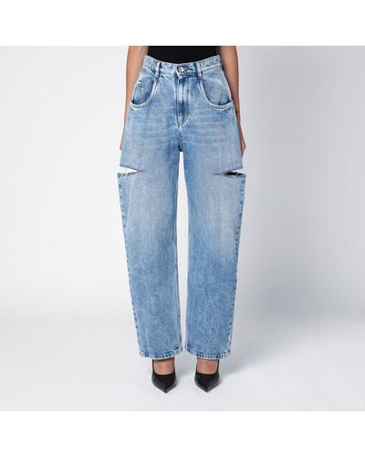 Maison Margiela Loose Jeans With Drawstrings - Blue