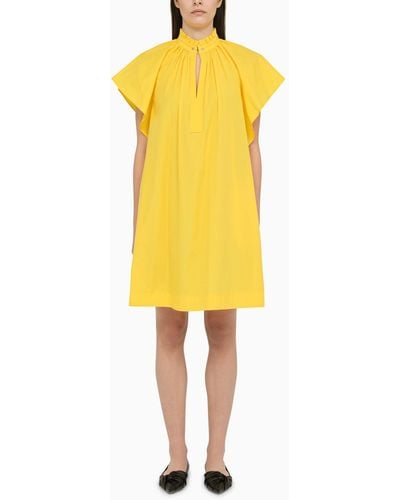 Max Mara Studio Cotton Short Dress - Yellow