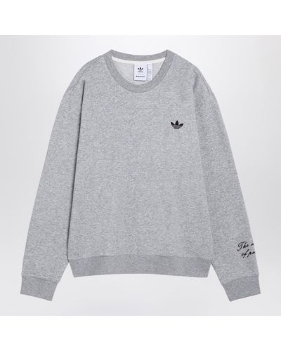 Adidas by Wales Bonner Cotton Blend Crew-neck Sweatshirt - Gray