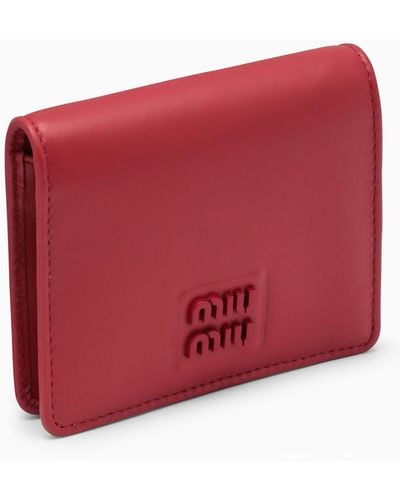 Miu Miu Leather Wallet - Red