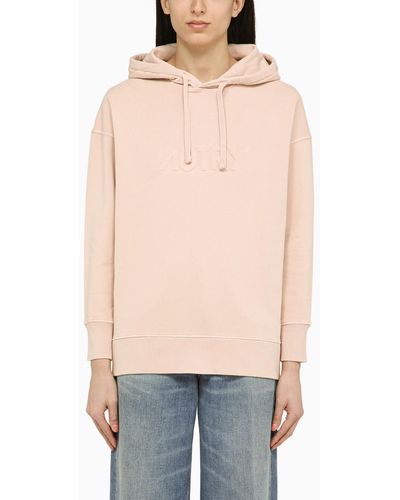 Autry Peony Pink Hoodie With Logo - Natural