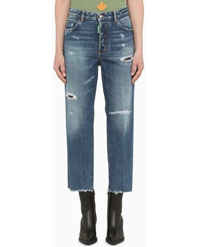 DSquared² Boston Cropped Jeans - Blue