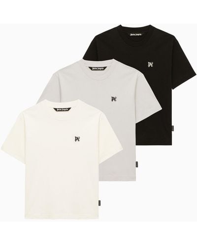 Palm Angels Pack Of 3 Monogram T Shirts - Multicolour