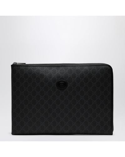 Gucci Medium gg Supreme Fabric Briefcase - Black