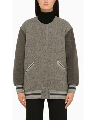 Givenchy Wool Bomber Jacket - Grey