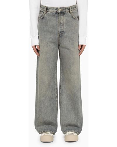 Loewe Washed Wide-leg Jeans - Gray