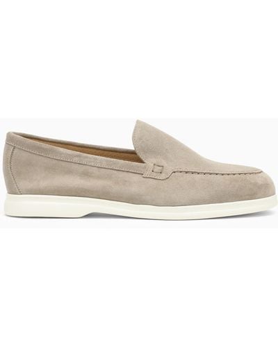 Doucal's Mud Suede Loafers - Natural