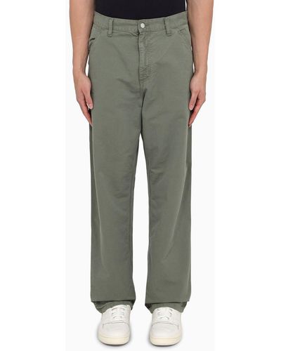 Carhartt Single Knee Pant Park In Cotton - Green