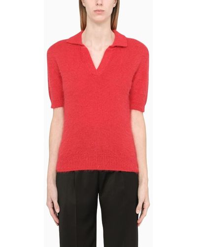 Roberto Collina Short Sleeve Polo T-shirt - Red