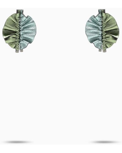 SO-LE STUDIO Jade Green Metallic Minialie Earrings