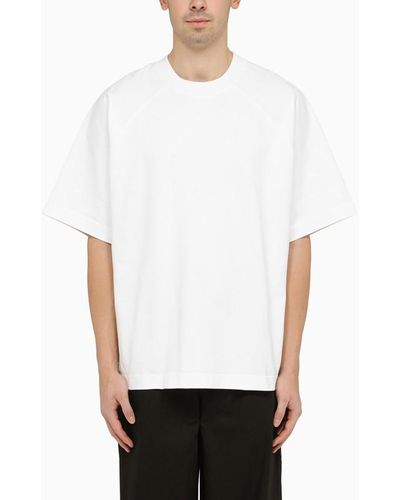 Studio Nicholson T-shirt oversize girocollo bianca - Bianco