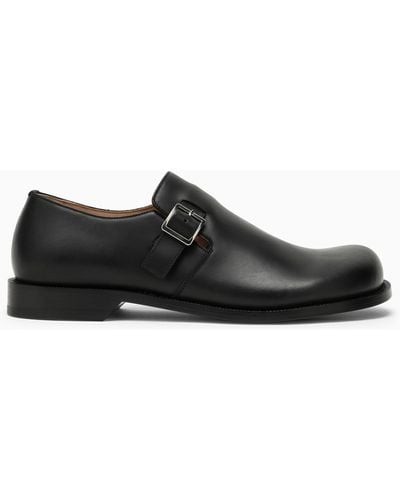 Loewe Campo Calfskin Derby With Buckle - Black