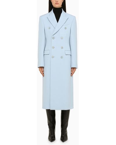Wardrobe NYC Double-breasted Wool Coat - Blue
