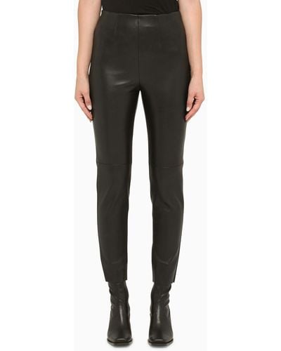 Philosophy Faux Leather Skinny Trousers - Black