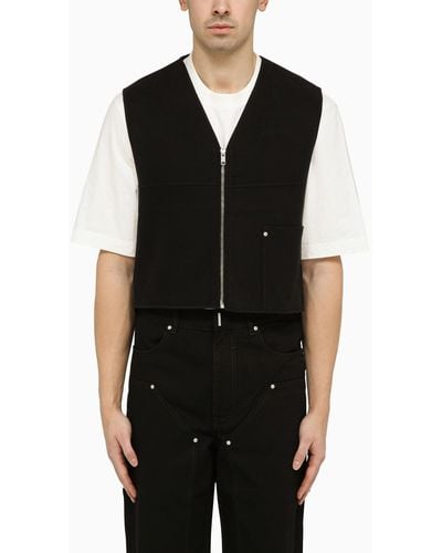 Givenchy Gauzed Fabric Waistcoat - Black