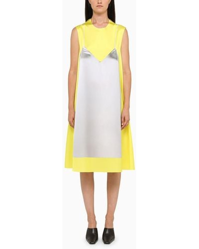 Loewe Midi Satin Dress /grey - Yellow