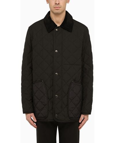 Burberry Country Jacket In Quilted Twill - Black