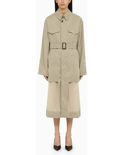 Maison Margiela Décortiqué Sand-coloured Reversible Single-breasted Trench Coat - Natural