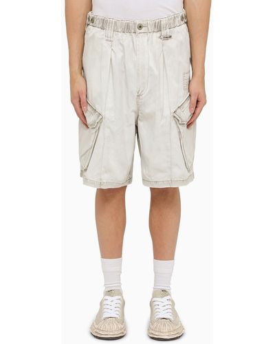 Maison Mihara Yasuhiro Light Cotton-blend Bermuda Shorts - Natural