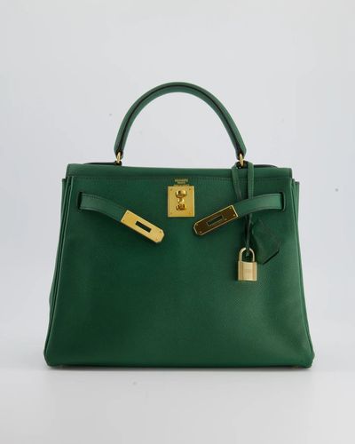 Hermès Kelly Depeches 25 Pouch In Vert Amande Epsom With